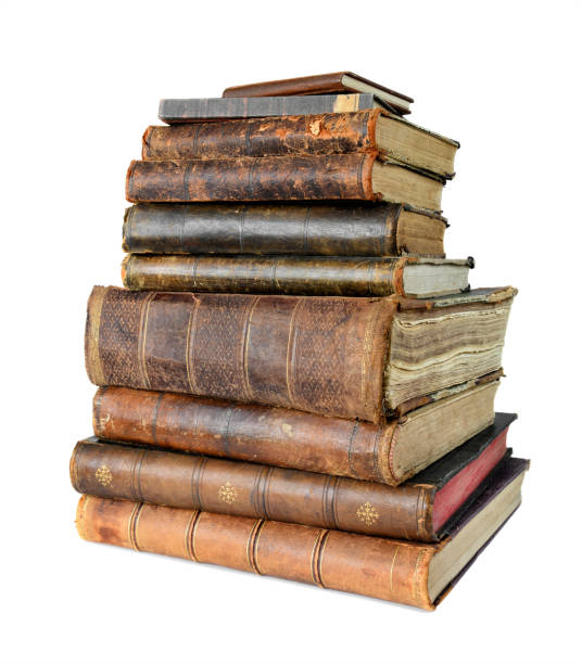istock Old books isolated on a white 1251687857