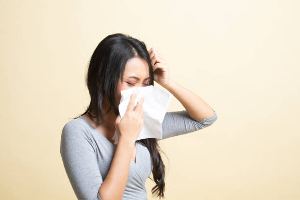 istock Young Asian woman got sick and flu. 1251687954