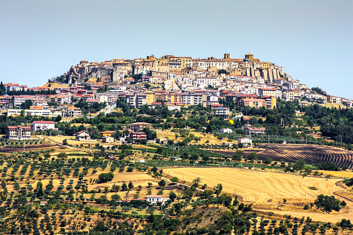 View of the town of Acerenza in Basilicata