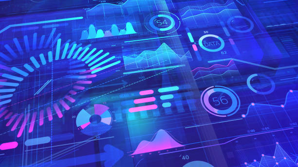 istock Bright color corporate background with infographics. 1251692592