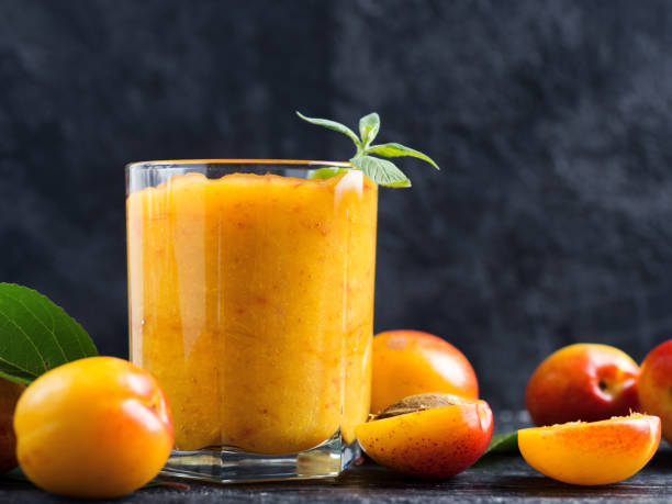 istock Seasonal summer healthy apricot smoothie 1251693021