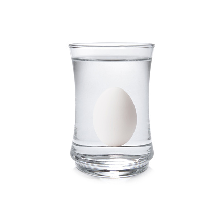 Lifehack: Put the egg in the water. If it sinks to the bottom, it is fresh; if it floats, it's too old or rotten.