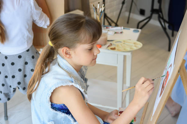 istock taking children to the studio behind easels 1251706698