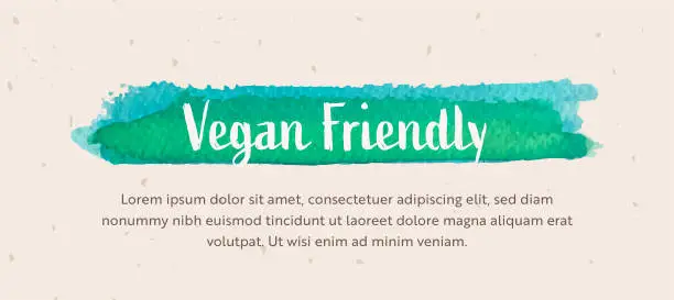 Vector illustration of Vegan Friendly Banner Design