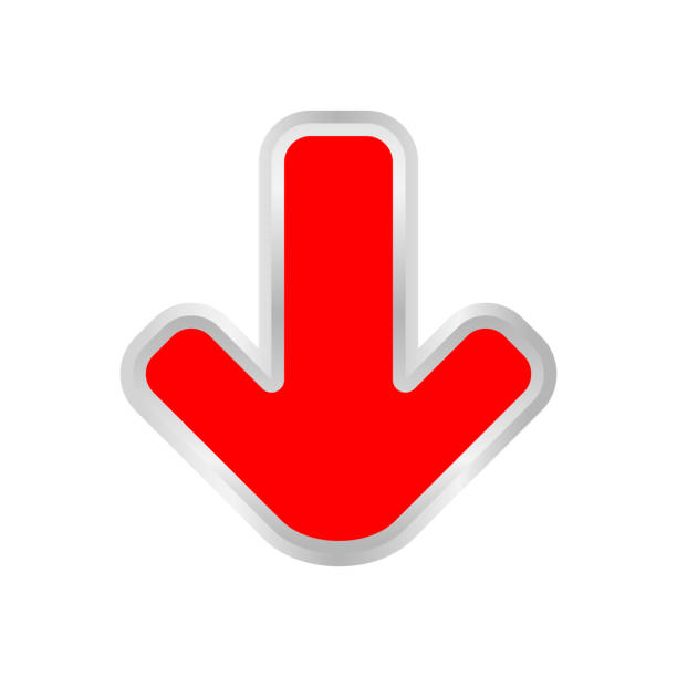 istock red arrow pointing down isolated on white background, clip art red arrow icon pointing to down, arrow symbol indicates red direction pointing to down, illustrations 3d arrow buttons down point 1251707263