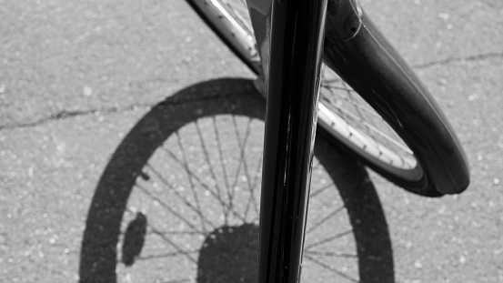 abstract bike photo in black and white