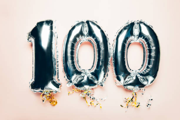 istock Balloon Bunting for celebration Happy 100th Anniversary 1251711503