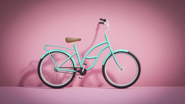 istock Retro Dutch bicycle on a pink vintage background 1251713910