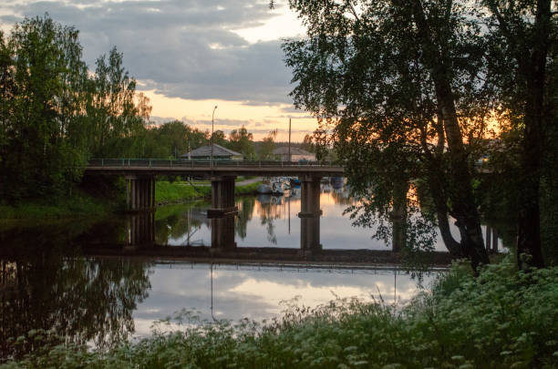 istock Town bridge, Vytegra, Russia. 1251717163