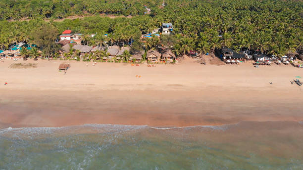 istock Agonda Beach aerial drone view. Goa. India 1251718304