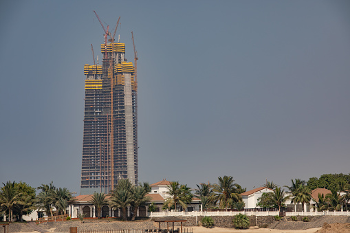 Ksa. nueva torre. Bajo Construcción Kingdom Tower, Jeddah, Arabia Saudita, photo