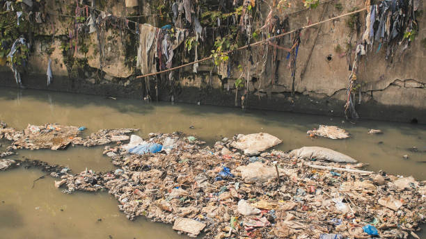 istock Dirty river in Dharavi slums. Mumbai. India 1251719168