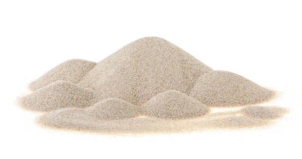 istock Pile of river sand isolated on a white background 1251720777