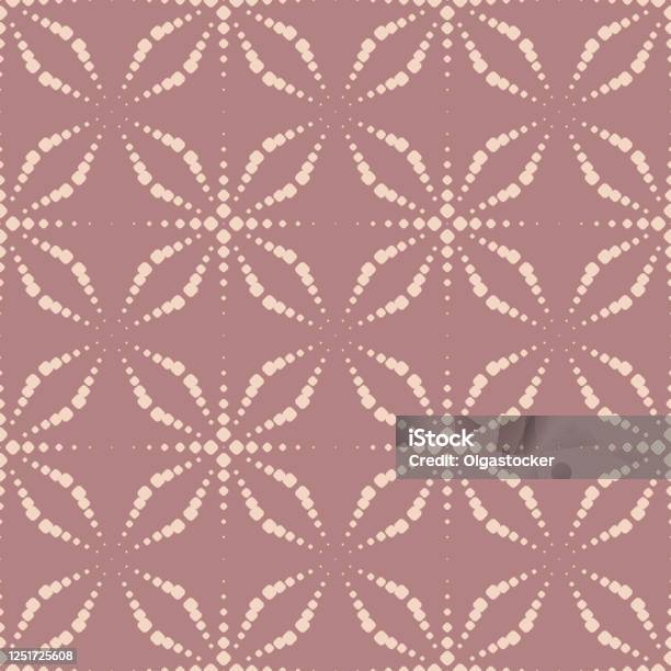 Subtle Pink Pattern Vector Vector Geometric Dotted Seamless Pattern Subtle Pink Ornamental Texture ...