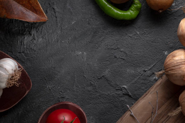 istock Grains and vegetables concept on stone background 1251728046