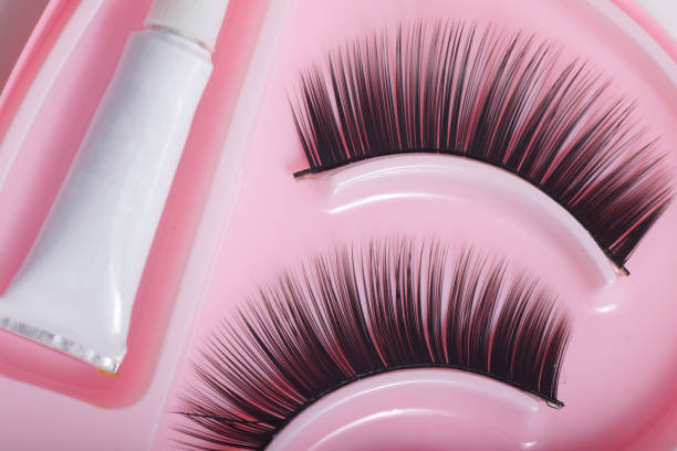 istock Close up shot of eyelashes extension 1251730098