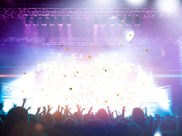istock Concert hall with people silhouettes 1251731381