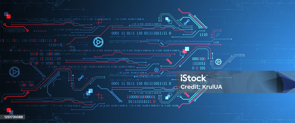 Abstract Technology Concept Computer Code Background Vector ...