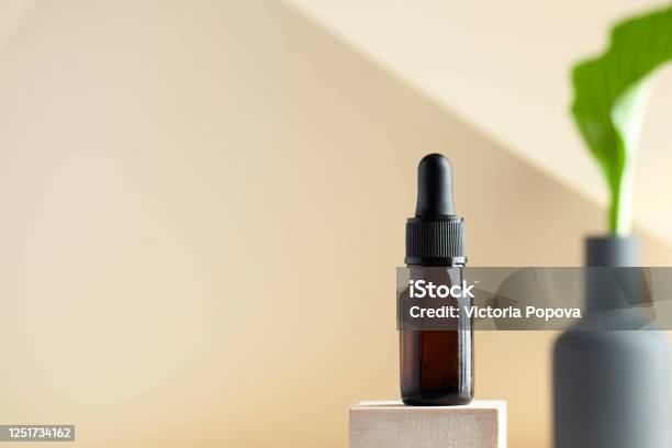 Serum Oil For The Face On A Light Background With A Place For Text Entry Skin Care Copy Space Spa Care Concept Stock Photo - Download Image Now