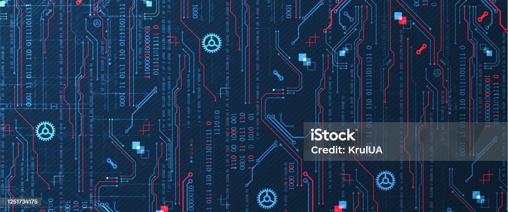Abstract Technology Concept Computer Code Background Vector ...