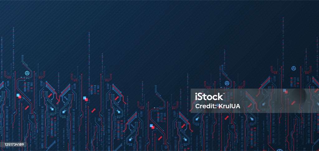 Abstract Technology Concept Computer Code Background Vector ...