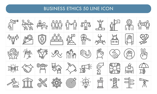 Business Ethics 50 Line Icon