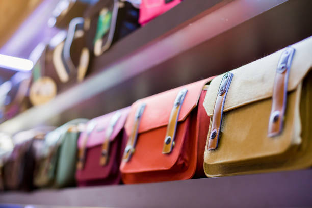 istock Selective focus to colorful cloth camera bags 1251737249