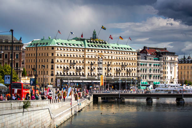 3 July 2019 - Grand hotel Stockholm. Five star hotel in the center of Stockholm Sweden. Founded by Frenchman, Jean-François Régis Cadier, in 1872, it opened in June 1874. By tradition Nobel prize laureats and their families are guests of the hotel.\nGrand hotela