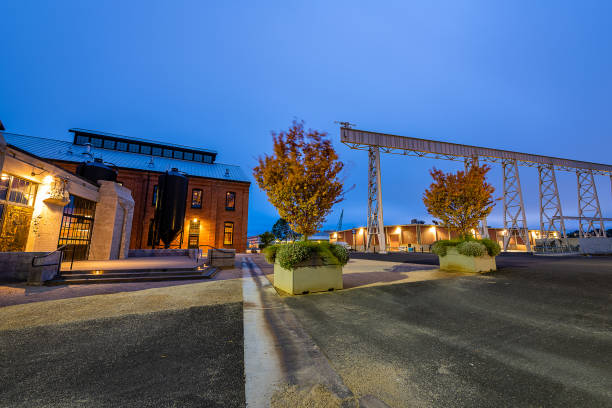 Photographing the historic buildings and iconic cranes from around Mare Island in Vallejo, California.