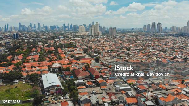 Aerial Panorama Of The Outskirts Of The City Of Jakarta Indonesia Stock Photo - Download Image Now