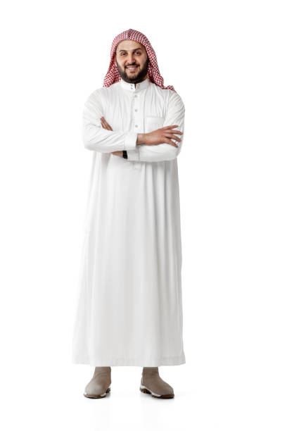 istock Smiling arabian man's portrait isolated on white studio background 1251743813