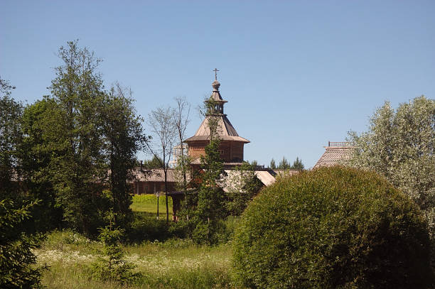 istock construction of a wooden monastery in the forest 1251765993