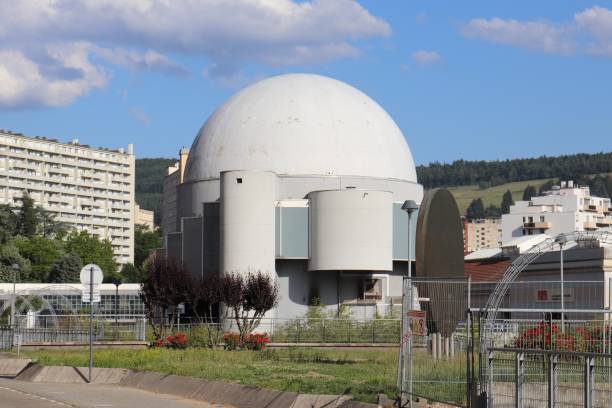 The planetarium of Saint Etienne The planetarium of Saint Etienne seen from the outside, city of Saint Etienne, department of Loire saint étienne photos stock pictures, royalty-free photos & images