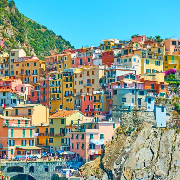 istock Houses on different colors in Manarola 1251781339