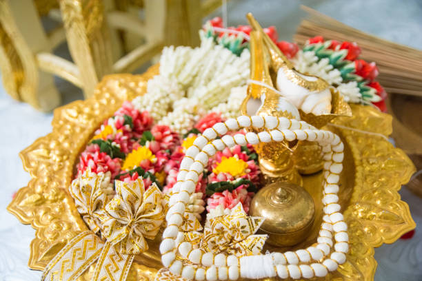 istock Traditional Thai Wedding ceremony decoration and artifacts object. 1251796011
