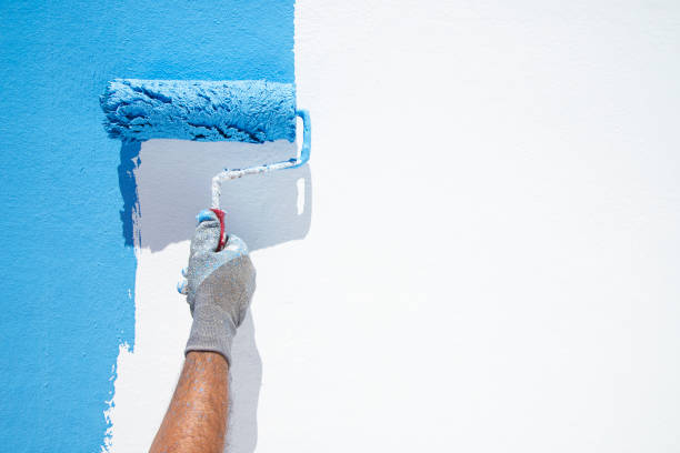 malowanie basenu - paint brushing house painter wall zdjęcia i obrazy z banku zdjęć