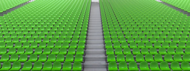 Empty sport arena seats, 3D illustration