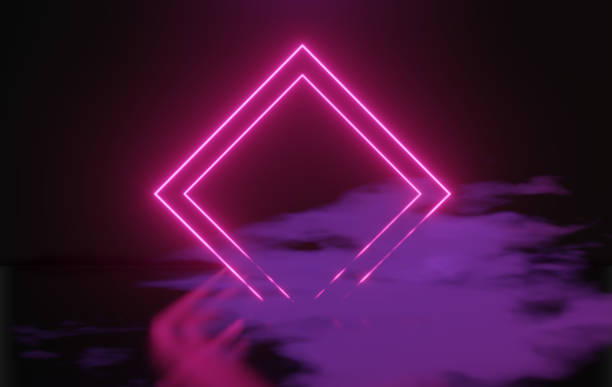 istock Mock up background/backdrop in minimal modern illustration design of neon light 1251825001
