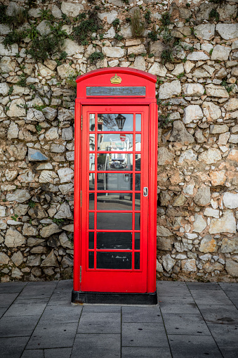 Red telephone box on Gibraltar