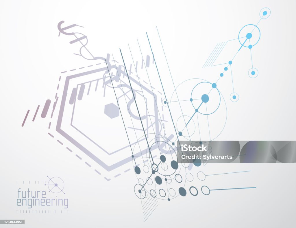 Futuristic Abstract Vector Technology Background Mechanical Engineering  Wallpaper Stock Illustration - Download Image Now - iStock