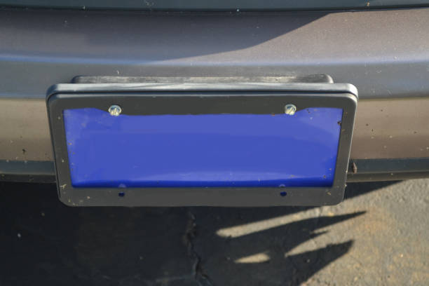 istock A Blue Blank Car License Plate Closeup 1251836844