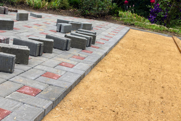 istock Block tiles on a sandy base in a country house. 1251855854