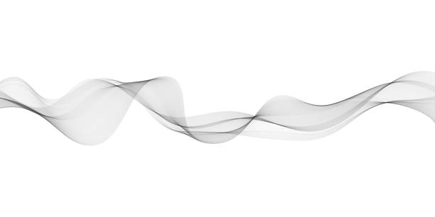 ilustrações de stock, clip art, desenhos animados e ícones de abstract flowing banner - sine wave