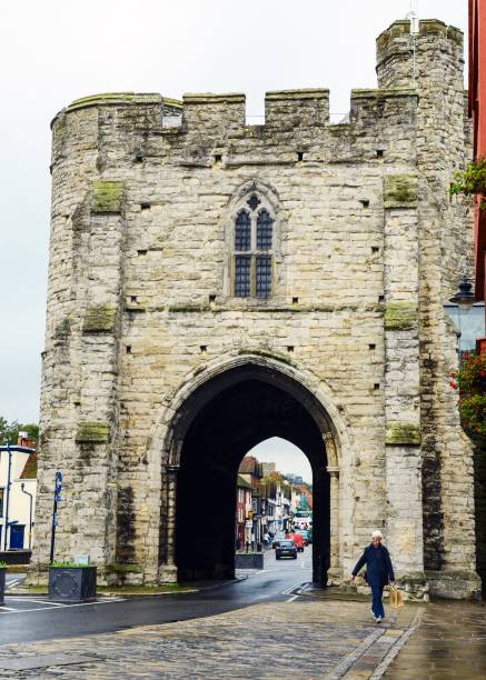 Canterbury, England; October 23, 2013; Westgate Towers Museum, partial view.