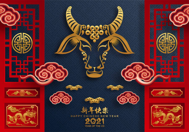 ilustraciones, imágenes clip art, dibujos animados e iconos de stock de año nuevo chino 2021. - china year new temple