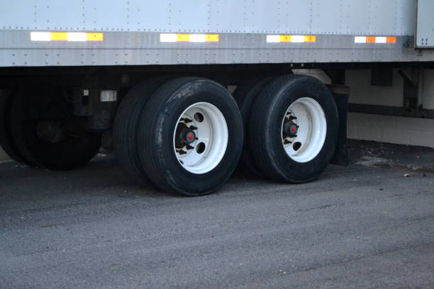 Wheels on a B-Double truck