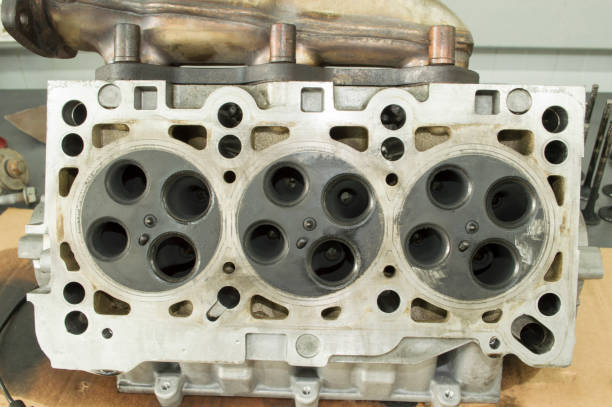 istock Bottom view of the engine block head 1251884348