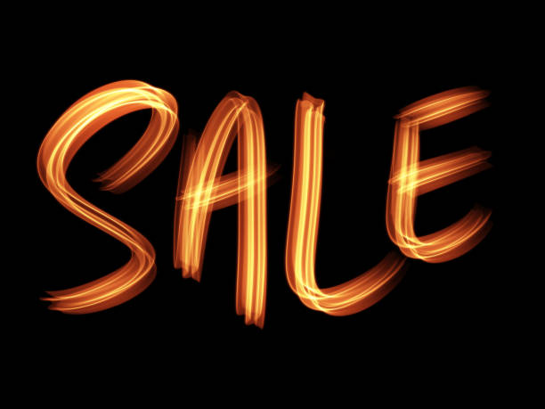 Sale Banner with Light Painting Effect (Custom Hand Lettering)