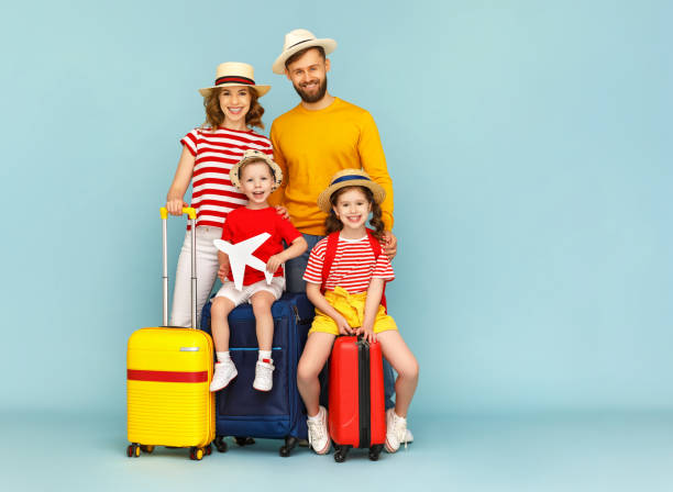 istock Modern happy family ready for trip 1251897822