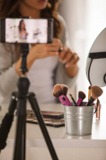 istock Coming prepared to a photo shoot with various makeup options 1251922184